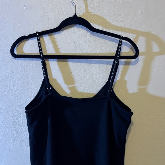 Vocal Black Camisole with Embellished Straps - Picture 4 of 4